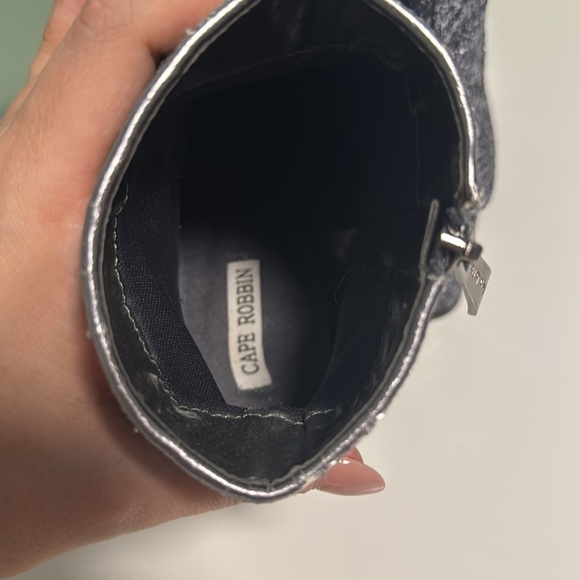 Cape Robbin Glittery Black And Silver Ankle Boots - Picture 8 of 9